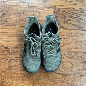 adidas mens Olive Sneakers with Black Details